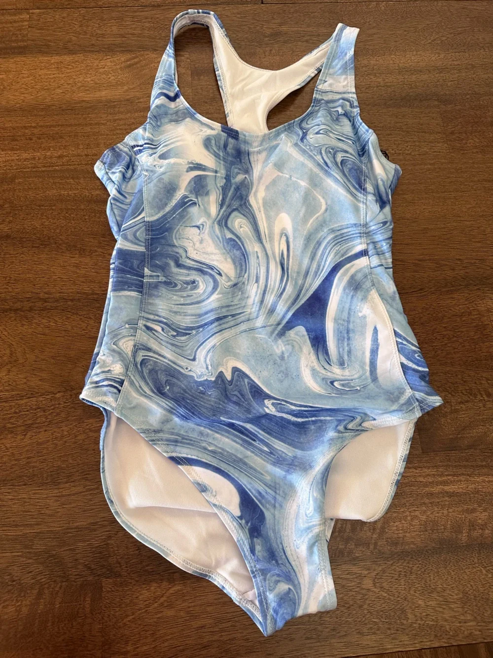 Nicole Miller Blue Marble One-Piece Swimsuit